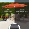 image:imageBest Choice Products 10x10ft Cantilever Patio Umbrella wBase Included Solar LED Lights 360 Rotation Large Offset Hanging Outdoor Shade for Deck Pool Backyard wStand  SandRust