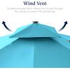 image:imageBest Choice Products 10x10ft Cantilever Patio Umbrella wBase Included Solar LED Lights 360 Rotation Large Offset Hanging Outdoor Shade for Deck Pool Backyard wStand  SandSky Blue