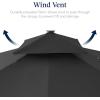 image:imageBest Choice Products 10x10ft Cantilever Patio Umbrella wBase Included Solar LED Lights 360 Rotation Large Offset Hanging Outdoor Shade for Deck Pool Backyard wStand  SandGray