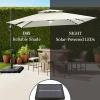 image:imageBest Choice Products 10x10ft Cantilever Patio Umbrella wBase Included Solar LED Lights 360 Rotation Large Offset Hanging Outdoor Shade for Deck Pool Backyard wStand  SandIvory