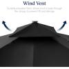 image:imageBest Choice Products 10x10ft Cantilever Patio Umbrella wBase Included Solar LED Lights 360 Rotation Large Offset Hanging Outdoor Shade for Deck Pool Backyard wStand  SandBlack