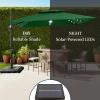 image:imageBest Choice Products 10x10ft Cantilever Patio Umbrella wBase Included Solar LED Lights 360 Rotation Large Offset Hanging Outdoor Shade for Deck Pool Backyard wStand  SandGreen