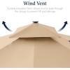 image:imageBest Choice Products 10x10ft Cantilever Patio Umbrella wBase Included Solar LED Lights 360 Rotation Large Offset Hanging Outdoor Shade for Deck Pool Backyard wStand  SandSand