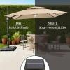 image:imageBest Choice Products 10x10ft Cantilever Patio Umbrella wBase Included Solar LED Lights 360 Rotation Large Offset Hanging Outdoor Shade for Deck Pool Backyard wStand  SandSand