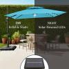 image:imageBest Choice Products 10x10ft Cantilever Patio Umbrella wBase Included Solar LED Lights 360 Rotation Large Offset Hanging Outdoor Shade for Deck Pool Backyard wStand  SandSky Blue