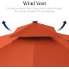 image:imageBest Choice Products 10x10ft Cantilever Patio Umbrella wBase Included Solar LED Lights 360 Rotation Large Offset Hanging Outdoor Shade for Deck Pool Backyard wStand  SandRust