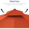image:imageBest Choice Products 10x10ft Cantilever Patio Umbrella wBase Included Solar LED Lights 360 Rotation Large Offset Hanging Outdoor Shade for Deck Pool Backyard wStand  SandRust
