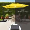image:imageBest Choice Products 10x10ft Cantilever Patio Umbrella wBase Included Solar LED Lights 360 Rotation Large Offset Hanging Outdoor Shade for Deck Pool Backyard wStand  SandYellow