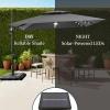 image:imageBest Choice Products 10x10ft Cantilever Patio Umbrella wBase Included Solar LED Lights 360 Rotation Large Offset Hanging Outdoor Shade for Deck Pool Backyard wStand  SandGray