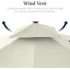image:imageBest Choice Products 10x10ft Cantilever Patio Umbrella wBase Included Solar LED Lights 360 Rotation Large Offset Hanging Outdoor Shade for Deck Pool Backyard wStand  SandIvory