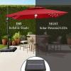 image:imageBest Choice Products 10x10ft Cantilever Patio Umbrella wBase Included Solar LED Lights 360 Rotation Large Offset Hanging Outdoor Shade for Deck Pool Backyard wStand  SandRed