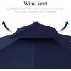 image:imageBest Choice Products 10x10ft Cantilever Patio Umbrella wBase Included Solar LED Lights 360 Rotation Large Offset Hanging Outdoor Shade for Deck Pool Backyard wStand  SandNavy Blue