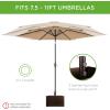 image:imageBest Choice Products 150lb Capacity Portable Steel Umbrella Base Stand for Outdoor Patio Garden Market wFillable Planter Drainage 2 Adjustment Knobs Handle Wheels