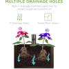 image:imageBest Choice Products 150lb Capacity Portable Steel Umbrella Base Stand for Outdoor Patio Garden Market wFillable Planter Drainage 2 Adjustment Knobs Handle Wheels