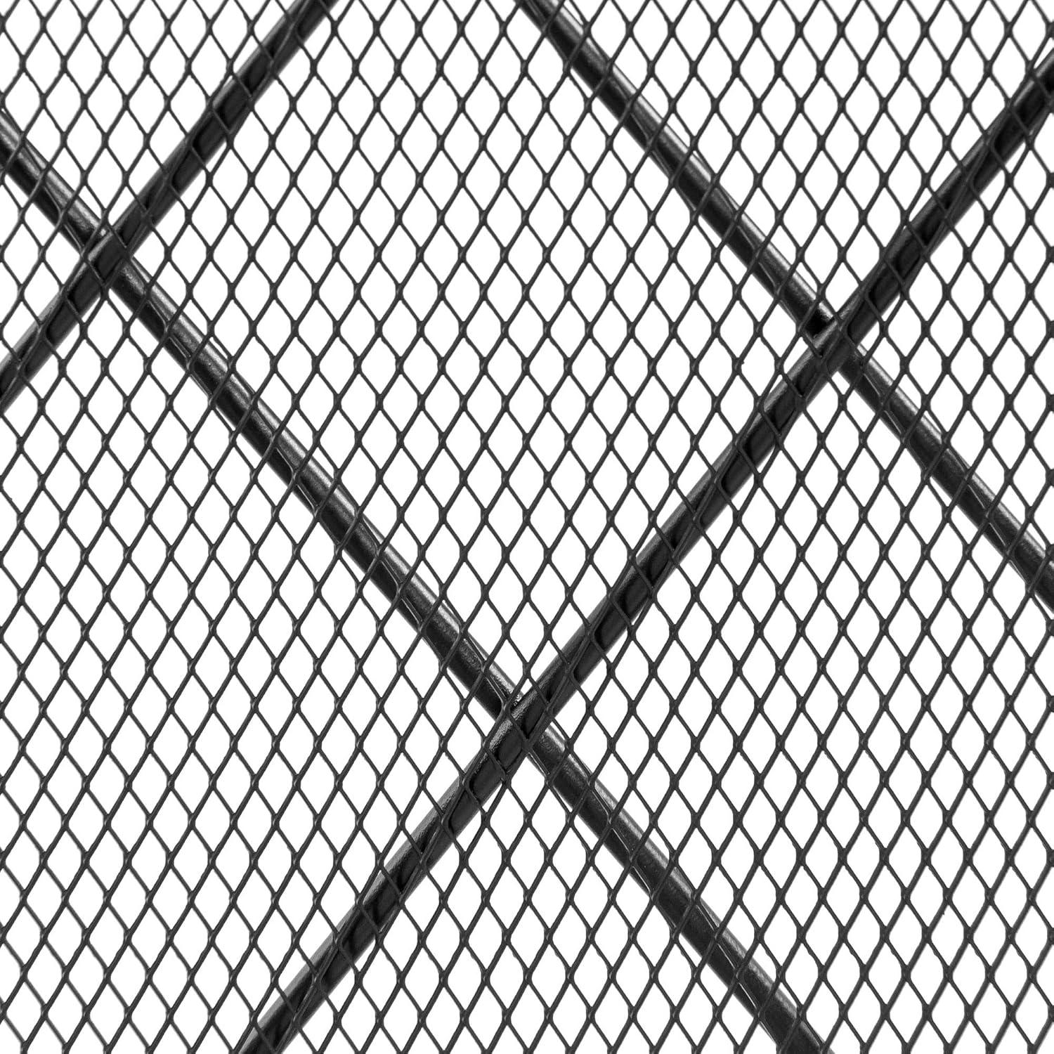 image:imageBest Choice Products 3Panel 50x30in Wrought Iron Decorative Mesh Fireplace Screen Gate Protector Fire Spark Guard for Indoor amp Outdoor wFolding Side Panels Black