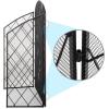 image:imageBest Choice Products 3Panel 50x30in Wrought Iron Decorative Mesh Fireplace Screen Gate Protector Fire Spark Guard for Indoor amp Outdoor wFolding Side Panels Black