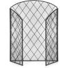 image:imageBest Choice Products 3Panel 50x30in Wrought Iron Decorative Mesh Fireplace Screen Gate Protector Fire Spark Guard for Indoor amp Outdoor wFolding Side Panels Black