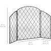 image:imageBest Choice Products 3Panel 50x30in Wrought Iron Decorative Mesh Fireplace Screen Gate Protector Fire Spark Guard for Indoor amp Outdoor wFolding Side Panels Black
