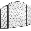 image:imageBest Choice Products 3Panel 50x30in Wrought Iron Decorative Mesh Fireplace Screen Gate Protector Fire Spark Guard for Indoor amp Outdoor wFolding Side Panels Black