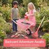 image:imageBest Choice Products Kids Gardening Tool Set 8 Piece with Wheelbarrow Metal Tools Watering Can Apron and Gloves Child Garden Play Set for Outdoor Backyard Play Ages 3  PinkPinkPinkPink