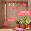 image:imageBest Choice Products Kids Gardening Tool Set 8 Piece with Wheelbarrow Metal Tools Watering Can Apron and Gloves Child Garden Play Set for Outdoor Backyard Play Ages 3  PinkPinkPinkPink