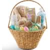 image:imageBest Choice Products Handwoven Easter Basket Small Woven Easter Basket for Kids Easter Egg Hunt Basket wCollapsible Handle Tapered Shape Water Hyacinth  NaturalNatural
