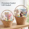 image:imageBest Choice Products Handwoven Easter Basket Small Woven Easter Basket for Kids Easter Egg Hunt Basket wCollapsible Handle Tapered Shape Water Hyacinth  NaturalNatural