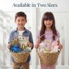 image:imageBest Choice Products Handwoven Easter Basket Small Woven Easter Basket for Kids Easter Egg Hunt Basket wCollapsible Handle Tapered Shape Water Hyacinth  NaturalNatural