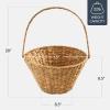 image:imageBest Choice Products Handwoven Easter Basket Small Woven Easter Basket for Kids Easter Egg Hunt Basket wCollapsible Handle Tapered Shape Water Hyacinth  NaturalNatural