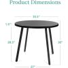 image:imageBest Choice Products Round MidCentury Modern 355in Dining Table SpaceSaving Dinette for Home Kitchen Apartment wSteel Legs  Dark BrownBlack
