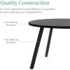 image:imageBest Choice Products Round MidCentury Modern 355in Dining Table SpaceSaving Dinette for Home Kitchen Apartment wSteel Legs  Dark BrownBlack