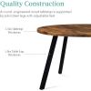 image:imageBest Choice Products Round MidCentury Modern 355in Dining Table SpaceSaving Dinette for Home Kitchen Apartment wSteel Legs  Dark BrownBrown