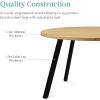 image:imageBest Choice Products Round MidCentury Modern 355in Dining Table SpaceSaving Dinette for Home Kitchen Apartment wSteel Legs  Dark BrownNatural