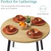 image:imageBest Choice Products Round MidCentury Modern 355in Dining Table SpaceSaving Dinette for Home Kitchen Apartment wSteel Legs  Dark BrownNatural