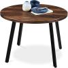 image:imageBest Choice Products Round MidCentury Modern 355in Dining Table SpaceSaving Dinette for Home Kitchen Apartment wSteel Legs  Dark BrownDark Brown