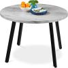 image:imageBest Choice Products Round MidCentury Modern 355in Dining Table SpaceSaving Dinette for Home Kitchen Apartment wSteel Legs  Dark BrownGrey