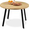 image:imageBest Choice Products Round MidCentury Modern 355in Dining Table SpaceSaving Dinette for Home Kitchen Apartment wSteel Legs  Dark BrownNatural