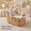 image:imageBest Choice Products Baby Diaper Caddy Organizer Large Portable Handmade Nursery Basket wRemovable Divider amp Handles Handwoven Changing Table Storage Bin for Nursery Organization  ChestnutNatural