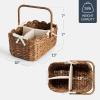 image:imageBest Choice Products Baby Diaper Caddy Organizer Large Portable Handmade Nursery Basket wRemovable Divider amp Handles Handwoven Changing Table Storage Bin for Nursery Organization  ChestnutChestnut