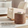image:imageBest Choice Products Large Round Storage Ottoman WLid Handwoven Water Hyacinth Footstool Accent Stool Side Table Storage Container Plant Stand For Living Room Office or Bedroom  NaturalChestnut