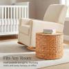 image:imageBest Choice Products Large Round Storage Ottoman WLid Handwoven Water Hyacinth Footstool Accent Stool Side Table Storage Container Plant Stand For Living Room Office or Bedroom  NaturalNatural