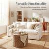 image:imageBest Choice Products Large Round Storage Ottoman WLid Handwoven Water Hyacinth Footstool Accent Stool Side Table Storage Container Plant Stand For Living Room Office or Bedroom  NaturalChestnut