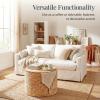 image:imageBest Choice Products Large Round Storage Ottoman WLid Handwoven Water Hyacinth Footstool Accent Stool Side Table Storage Container Plant Stand For Living Room Office or Bedroom  NaturalNatural