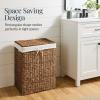 image:imageBest Choice Products Laundry Hamper wLid Handwoven Laundry Basket wRemovable Liner amp Builtin Handles for Bathroom Bedroom amp Laundry Room 26 Gal  NaturalChestnut