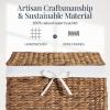 image:imageBest Choice Products Laundry Hamper wLid Handwoven Laundry Basket wRemovable Liner amp Builtin Handles for Bathroom Bedroom amp Laundry Room 26 Gal  NaturalChestnut
