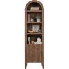 image:imageBest Choice Products 72 Tall Narrow Arched Pantry Cabinet wReeded Door 4Tier Bookshelf Armoire Hutch Bookcase Storage Cabinet wAdjustable Shelves for Dining Room and Livingroom  WalnutNarrow  Walnut