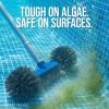 image:imageBest Choice Products 20 Pool Brush with 9 ft Aluminum Pole  HeavyDuty Swimming Pool Wall amp Floor Cleaning SetPool Brush Only