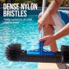 image:imageBest Choice Products 20 Pool Brush with 9 ft Aluminum Pole  HeavyDuty Swimming Pool Wall amp Floor Cleaning SetPool Brush with Pole  Skimmer