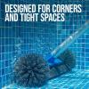 image:imageBest Choice Products 20 Pool Brush with 9 ft Aluminum Pole  HeavyDuty Swimming Pool Wall amp Floor Cleaning SetPool Brush with Pole  Skimmer
