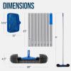 image:imageBest Choice Products 20 Pool Brush with 9 ft Aluminum Pole  HeavyDuty Swimming Pool Wall amp Floor Cleaning SetPool Brush with Pole  Skimmer